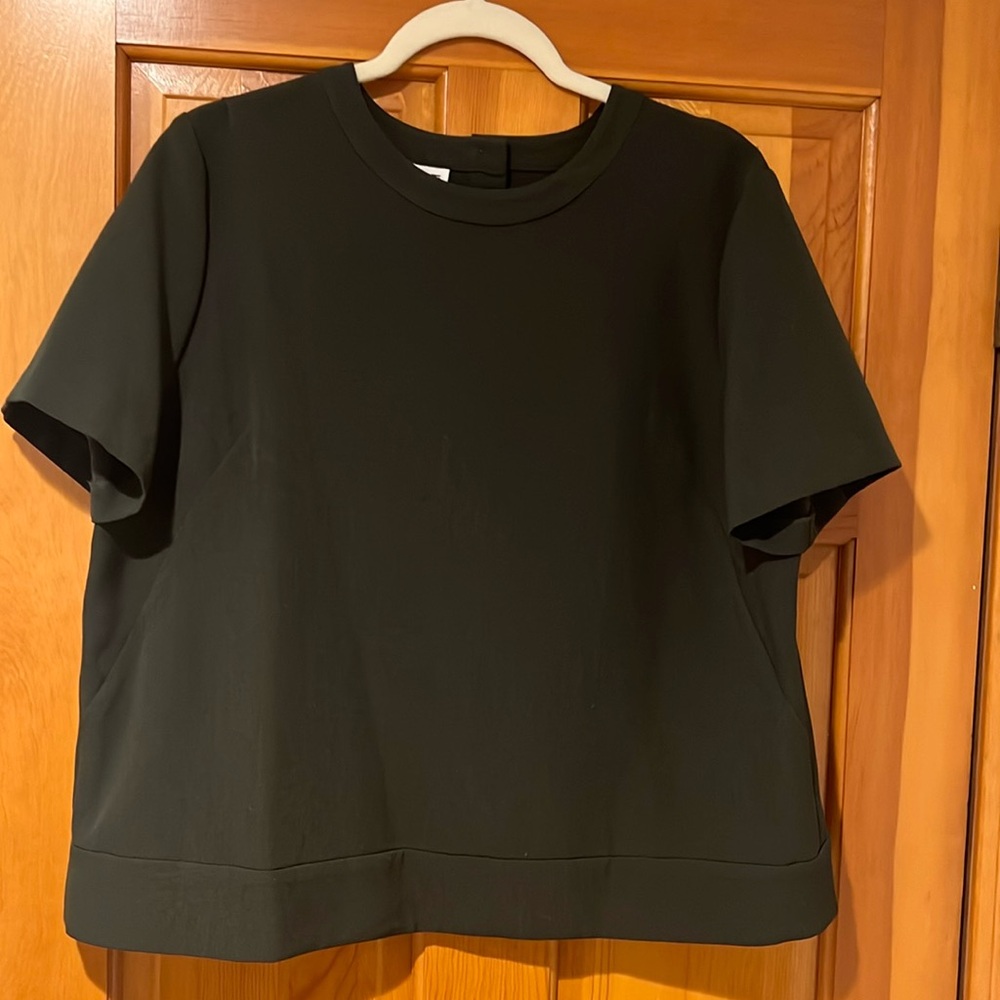 Anne Klein- Green Short Sleeve Blouse- Size 16